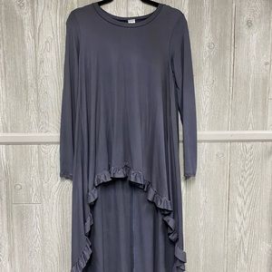 Gray High Low Long Tunic Size Small NWT